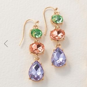 Golden pastel drop earrings